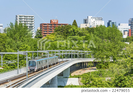 Sendai city · fresh green and Sendai city subway Tozai line 22479055