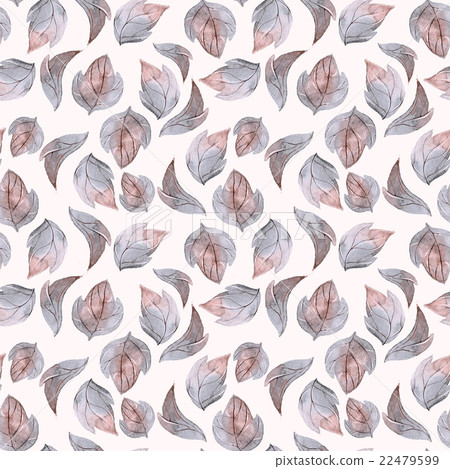 Background with watercolor leaves 7 22479599