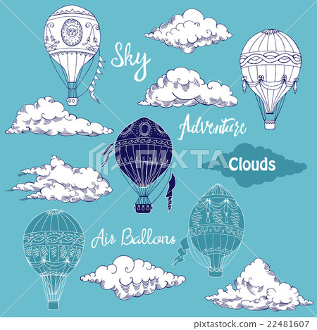Background with Hot Air Balloons  22481607