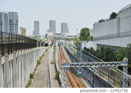 Landscape of Yokohama Takashima Line and Higashi-Takashima Station Area 22481736