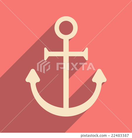 Flat with shadow icon and mobile application 22483387