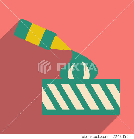 Flat with shadow icon and mobile application ice Flat with shadow icon and mobile application ice 22483503