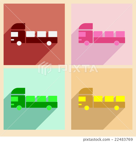 Flat with shadow concept and mobile application 22483769