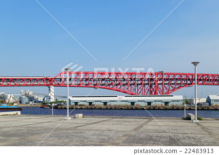 Osaka Port Minato Bridge and warehouses 22483913