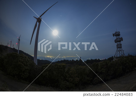 full moon with windmills 22484083