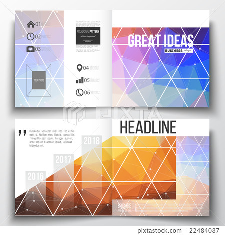 Set of square design brochure template. Abstract 22484087