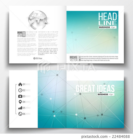 Set of annual report business templates for 22484088