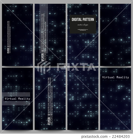Set of modern flyers. Virtual reality, abstract 22484203