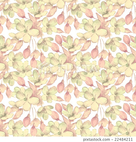 Seamless pattern with delicate flowers 5 - Stock Illustration [22484211 ...