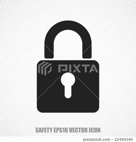 Safety vector Closed Padlock icon. Modern flat 22484340