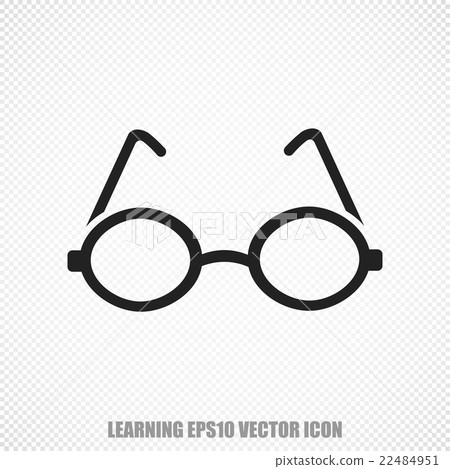 Studying vector Glasses icon. Modern flat design. 22484951