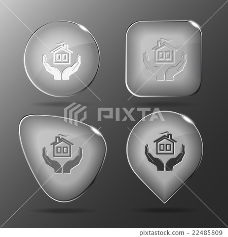 comfort in hands Glass buttons Vector illustration comfort in hands Glass buttons Vector illustration 22485809