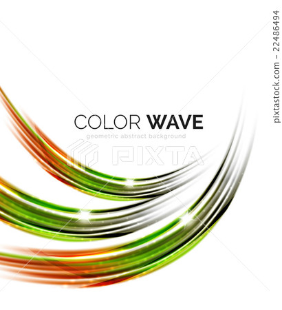 Blurred vector wave design elements 22486494