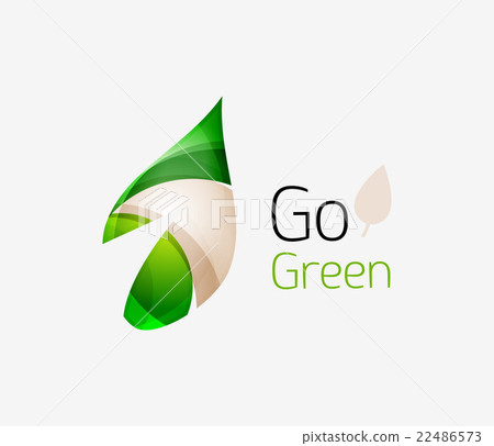 Geometric abstract leaf business logo 22486573