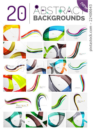 Pack of vector abstract backgrounds - Stock Illustration [22486643] - PIXTA