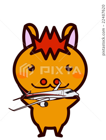 與飛機的動物系列 22487620