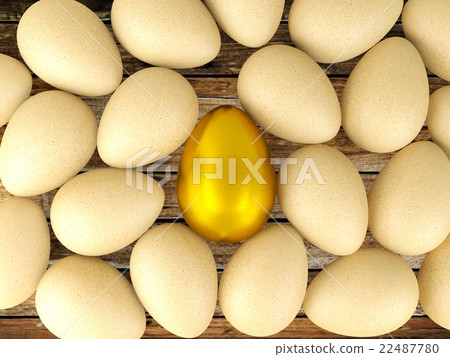 Valuable golden egg for leadership concept 22487780
