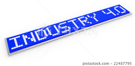 Industry 4.0 sign pixelated Industry 4.0 sign pixelated 22487795