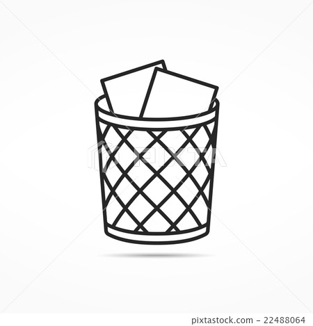 Trash Can Line Icon 22488064