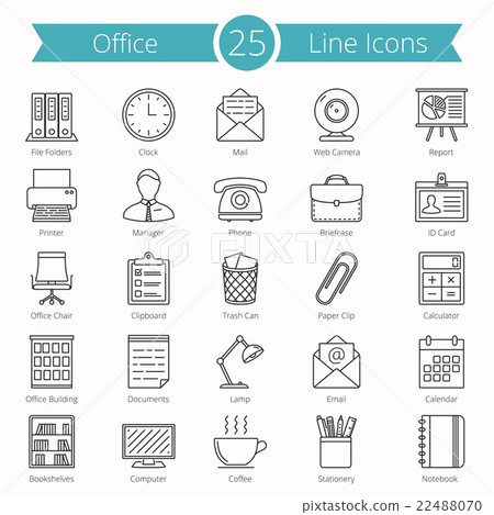 Office Line Icons Office Line Icons 22488070