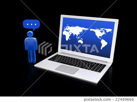 Person who talks on the Internet Person who talks on the Internet 22489668