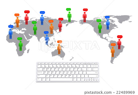 People who talk on the world map People who talk on the world map 22489969