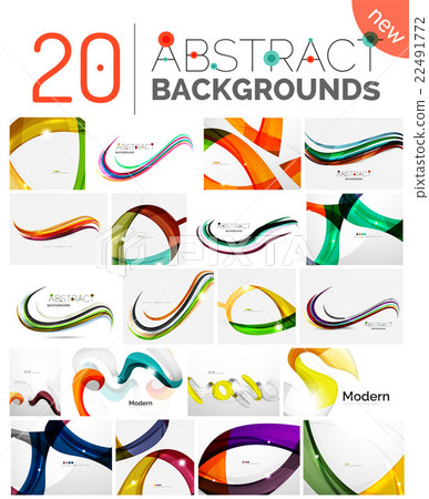 Pack of vector abstract backgrounds - Stock Illustration [22491772] - PIXTA