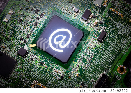 Social media, WIFI & Internet icon on motherboard Social media, WIFI & Internet icon on motherboard 22492502