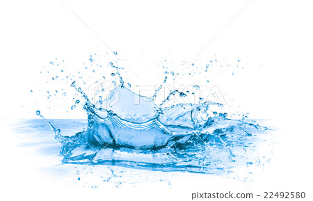 blue water splash 22492580
