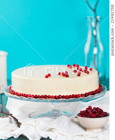 Cranberry, bilberry tart, mousse cake, cheesecake 22492708