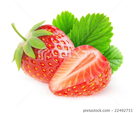 Two isolated strawberries 22492731