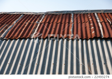 Aged rusty old tin roof iron metal texture Aged rusty old tin roof iron metal texture 22493274