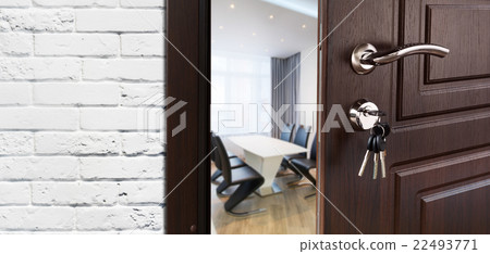 Half open door, welcome to the office. 22493771