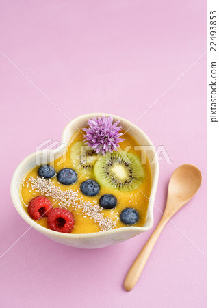 Peach smoothie bowl Peach smoothie bowl 22493853