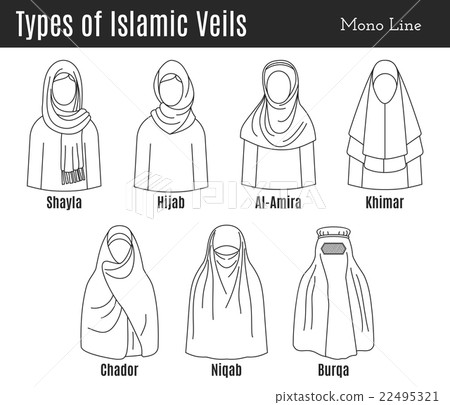 Muslim, Islamic female headgear Muslim, Islamic female headgear 22495321