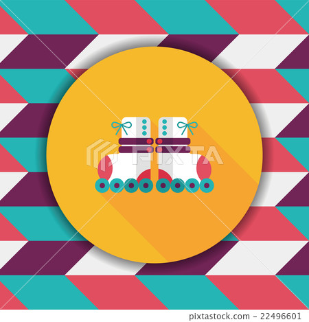 Roller skates flat icon with long shadow,eps10 Roller skates flat icon with long shadow,eps10 22496601