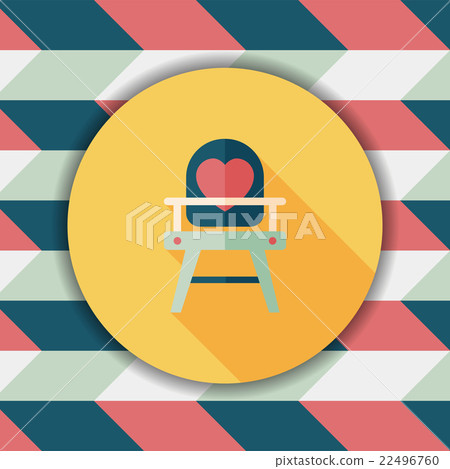 baby high chair flat icon with long shadow,eps10 baby high chair flat icon with long shadow,eps10 22496760