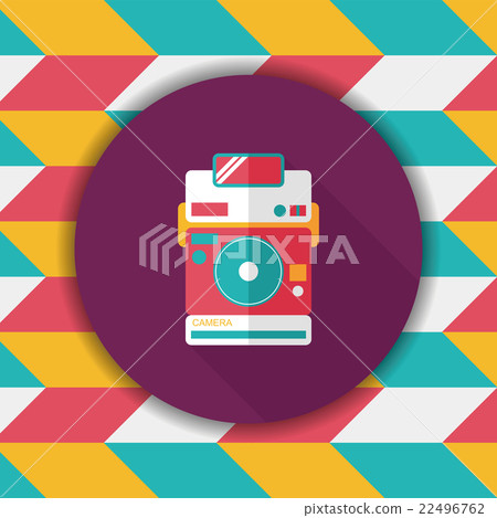 camera flat icon with long shadow,eps10 camera flat icon with long shadow,eps10 22496762