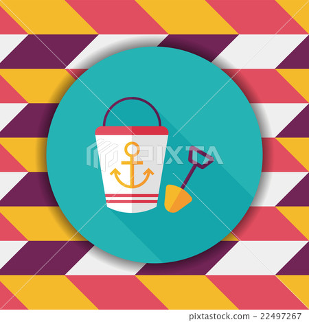 Toys for sand flat icon with long shadow,eps10 Toys for sand flat icon with long shadow,eps10 22497267