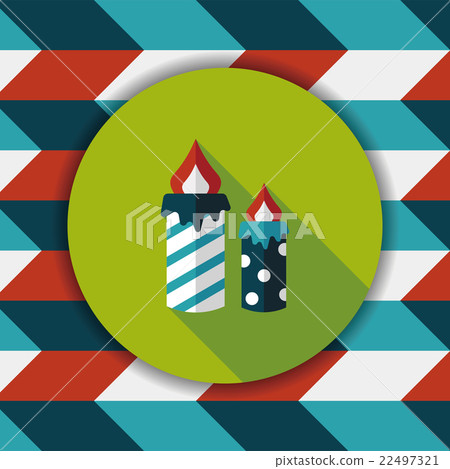 Candle flat icon with long shadow,eps10 Candle flat icon with long shadow,eps10 22497321