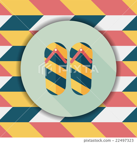 flip flop flat icon with long shadow,eps10 22497323