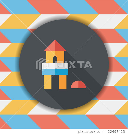 brick house flat icon with long shadow,eps10 brick house flat icon with long shadow,eps10 22497423
