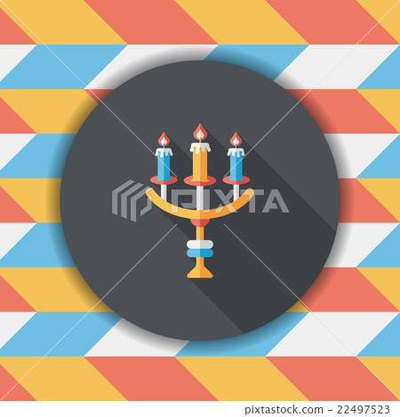 Halloween candlestick flat icon with long shadow,eps10 Halloween candlestick flat icon with long shadow,eps10 22497523