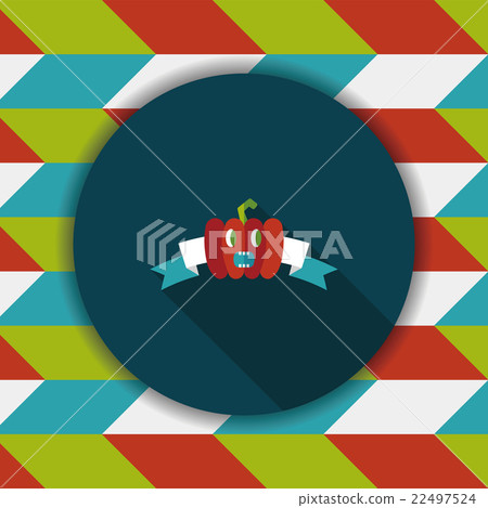 Halloween party flag flat icon with long shadow,eps10 22497524
