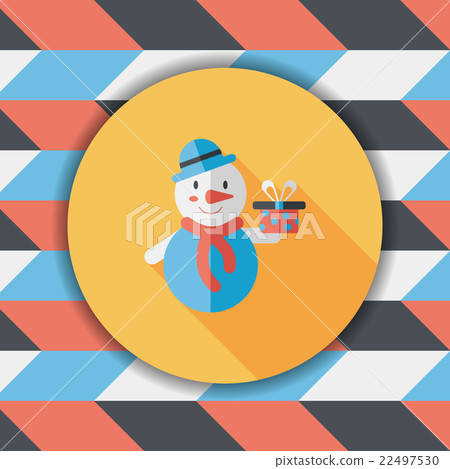 snowman flat icon with long shadow, eps10 snowman flat icon with long shadow, eps10 22497530