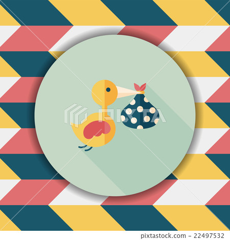bird and baby flat icon with long shadow,eps10 bird and baby flat icon with long shadow,eps10 22497532