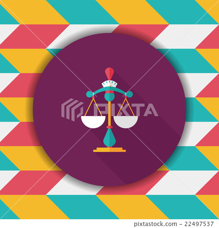 Balance flat icon with long shadow,eps10 22497537