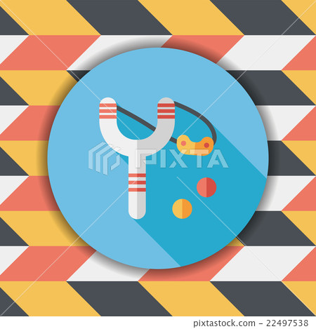 slingshot flat icon with long shadow,eps10 22497538