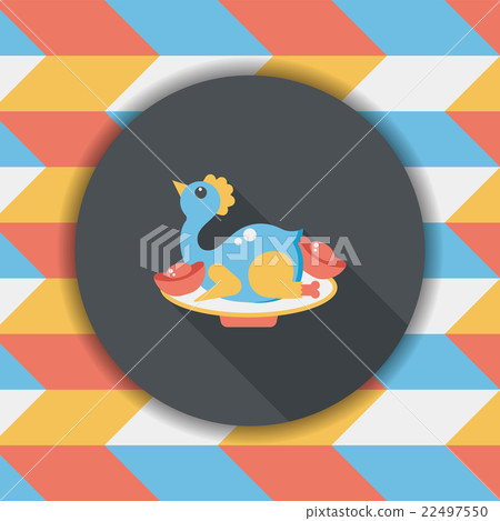 Chinese New Year flat icon with long shadow,eps10, Chinese Chick Chinese New Year flat icon with long shadow,eps10, Chinese Chick 22497550