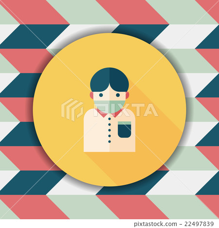 Patient flat icon with long shadow,eps10 - Stock Illustration [22497839 ...